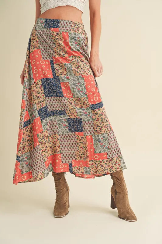 Image of Aemi + Co Printed Maxi Skirt | Queeble.shop