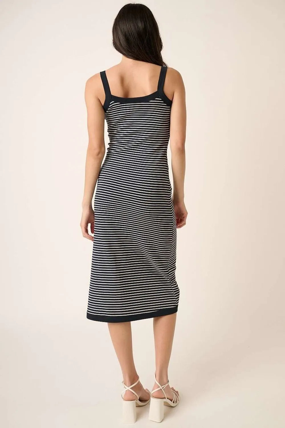 Image of Mittoshop Contrast Striped Midi Cami Dress | Queeble.shop