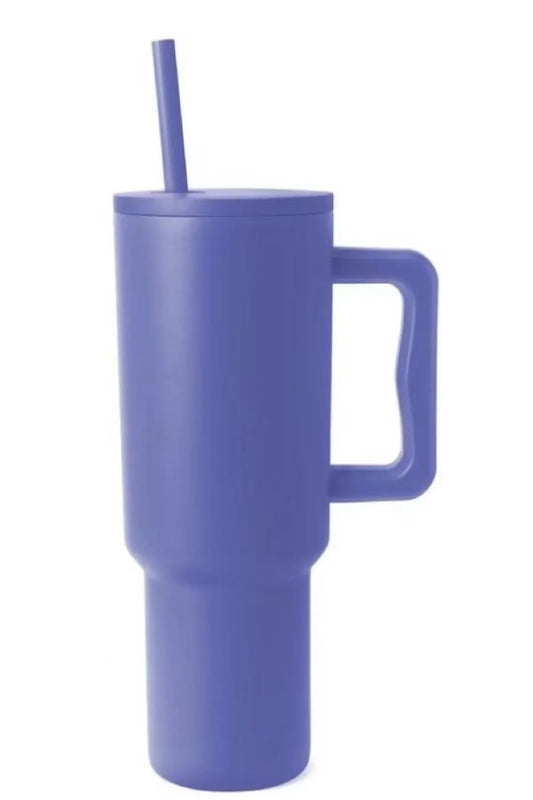 Image of Monochromatic Stainless Steel Tumbler with Matching Straw | Queeble.shop