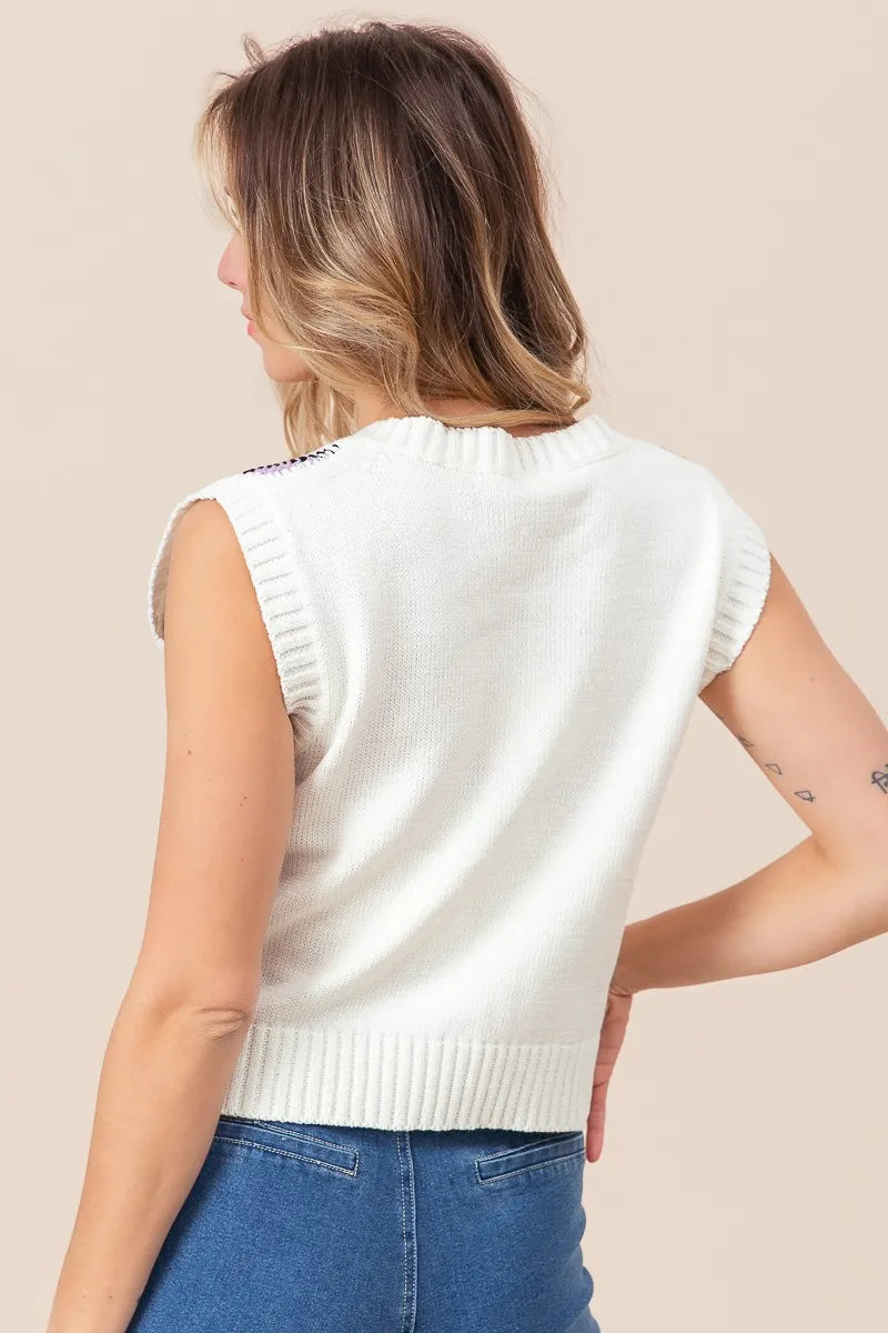 Image of BiBi Diamond Granny Square Sweater Vest | Queeble.shop