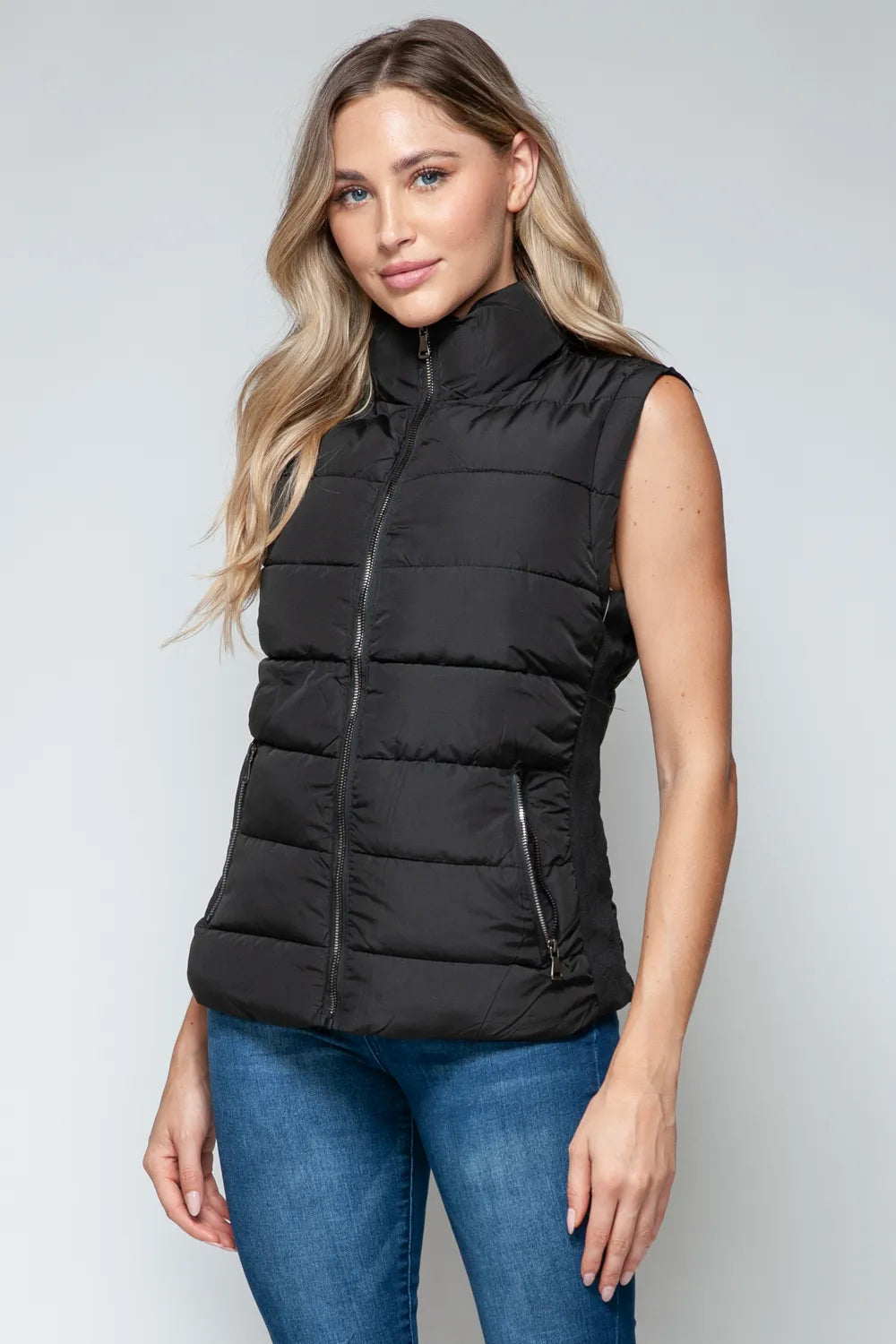 Image of Snobbish Zip Up Turtleneck Vest with Pockets | Queeble.shop