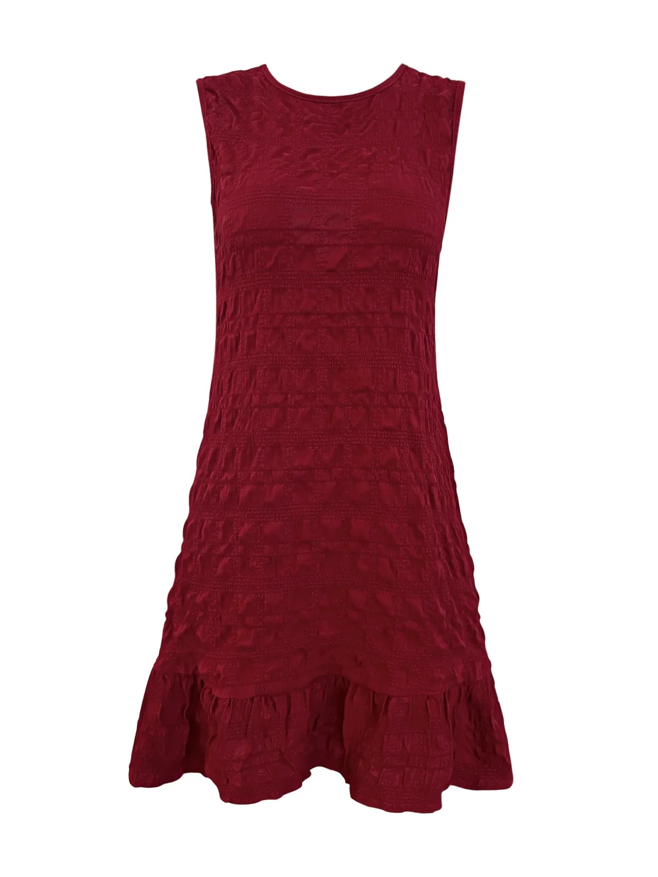 Image of Ruffled Hem Sleeveless Mini Dress | Queeble.shop
