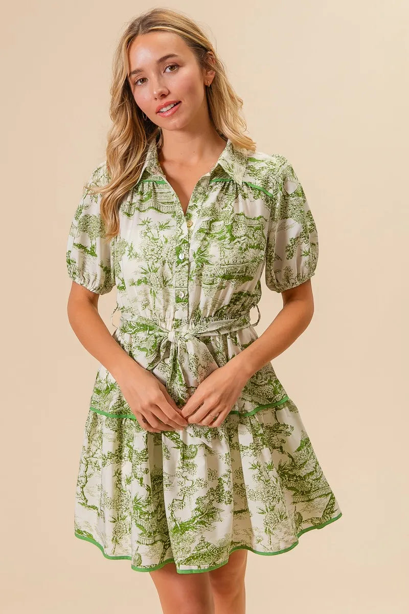 Image of BiBi Woven Printed Tiered Dress | Queeble.shop