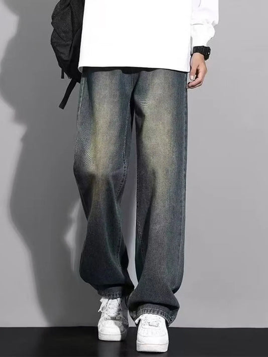 Image of Men's Full Size Wide Leg Jeans Plus Size | Queeble.shop