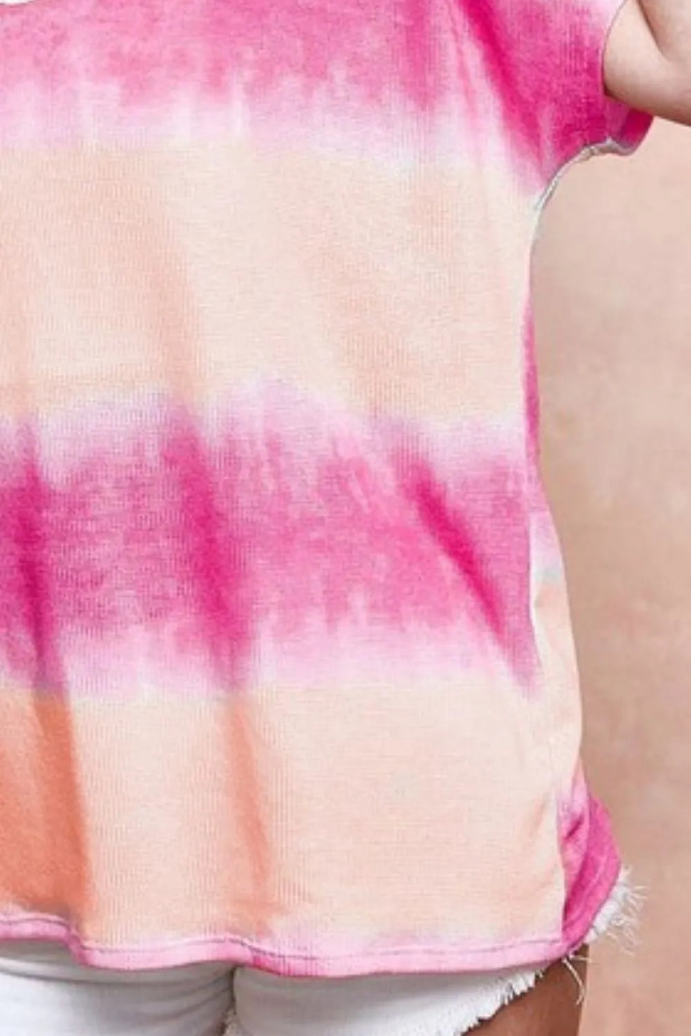 Image of BiBi Tiedye Printed Hacci Knit Top | Queeble.shop