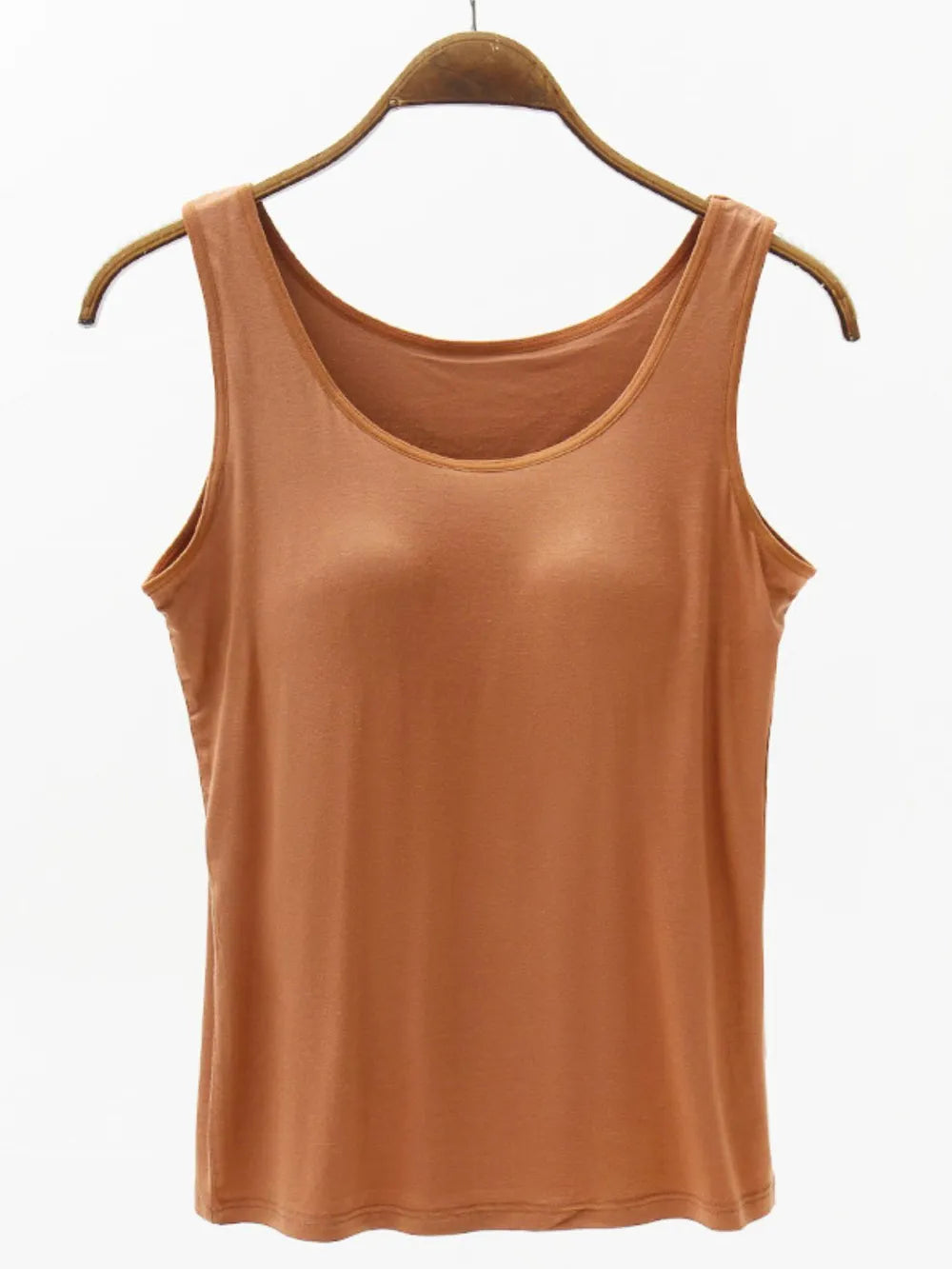 Image of Full Size Wide Strap Modal Tank with Bra | Queeble.shop