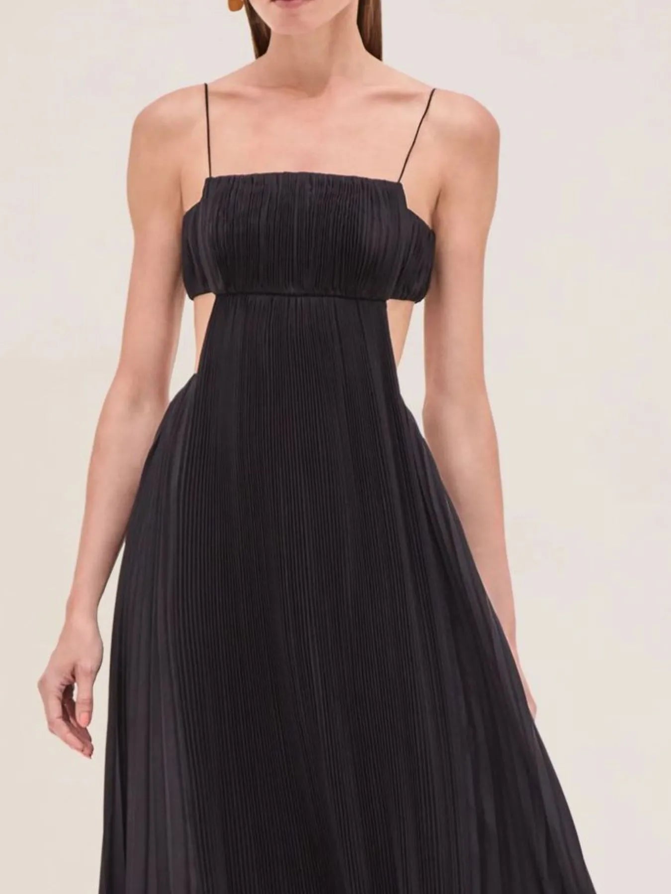 Image of Cutout Ruched Maxi Cami Dress | Queeble.shop