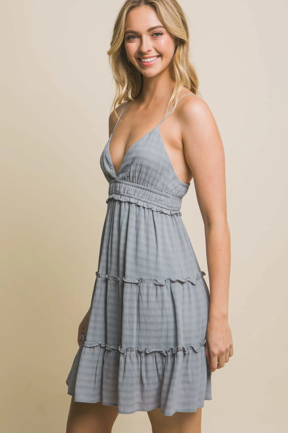 Image of Love Tree Frill V-Neck Cami Dress | Queeble.shop