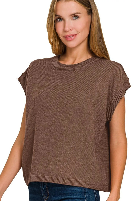 Image of Zenana Oversized Viscose Sweater Vest | Queeble.shop
