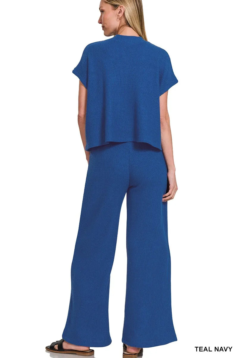 Image of Zenana Sweater Boxy Top & Long Pants Set | Queeble.shop