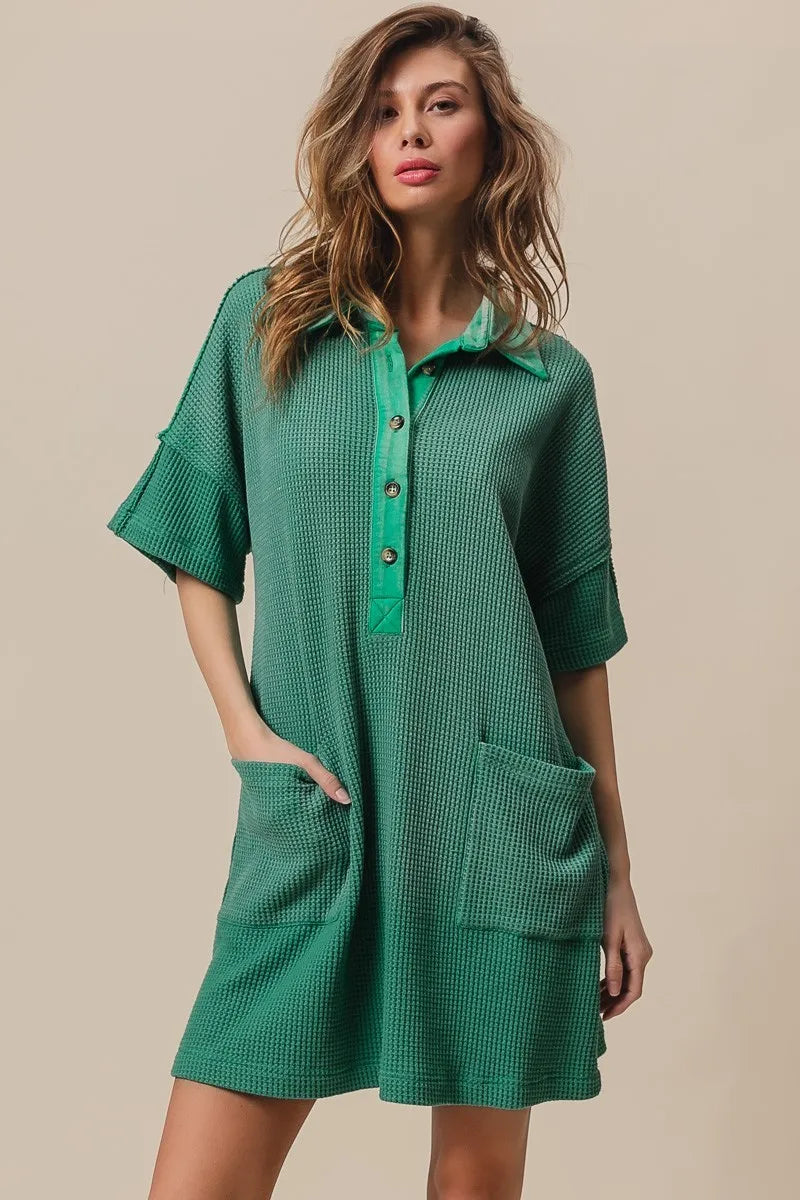 Image of BiBi Dip Dye Mineral Washed Knit Dress | Queeble.shop