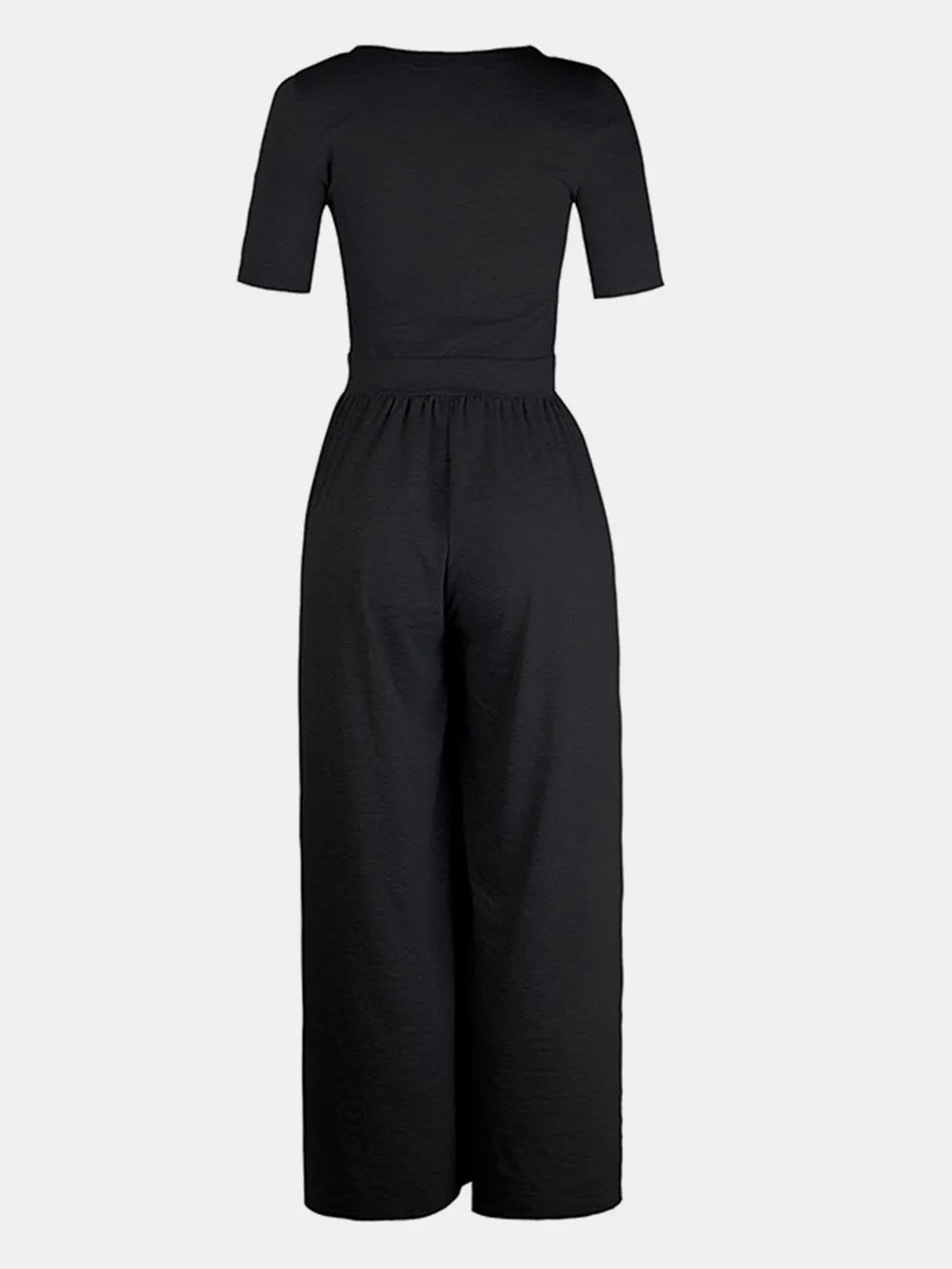 Image of Scoop Neck Short Sleeve Jumpsuit | Queeble.shop