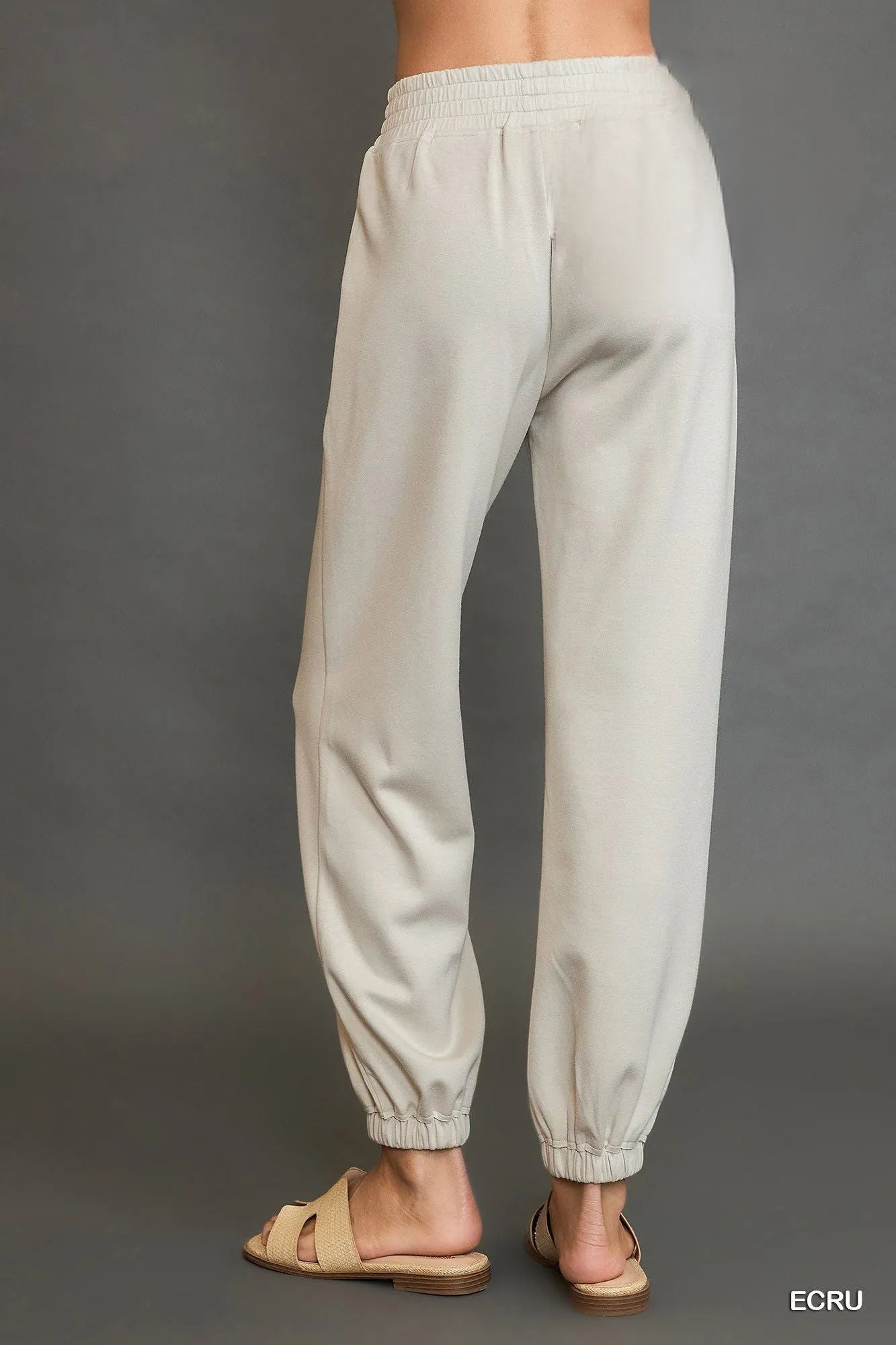 Image of Umgee Drawstring Jogger Pants with Front Seam Detail | Queeble.shop