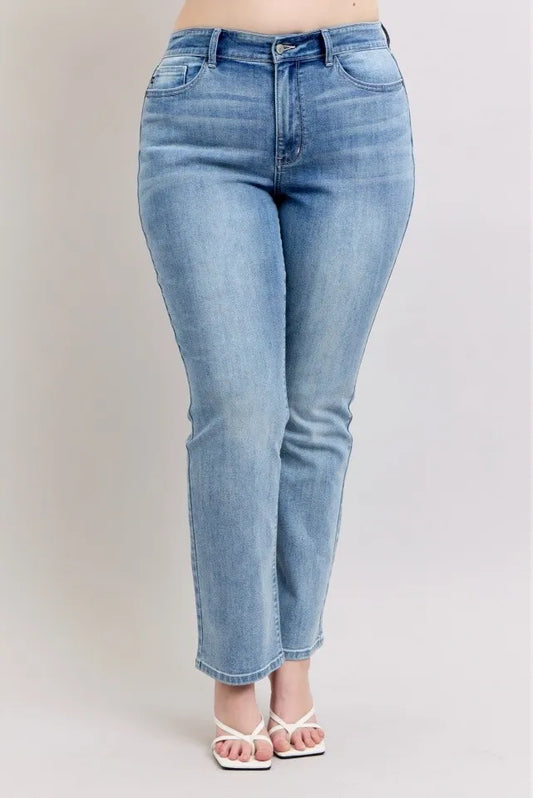 Image of Judy Blue Plus Size High Waist Dad Jeans | Queeble.shop