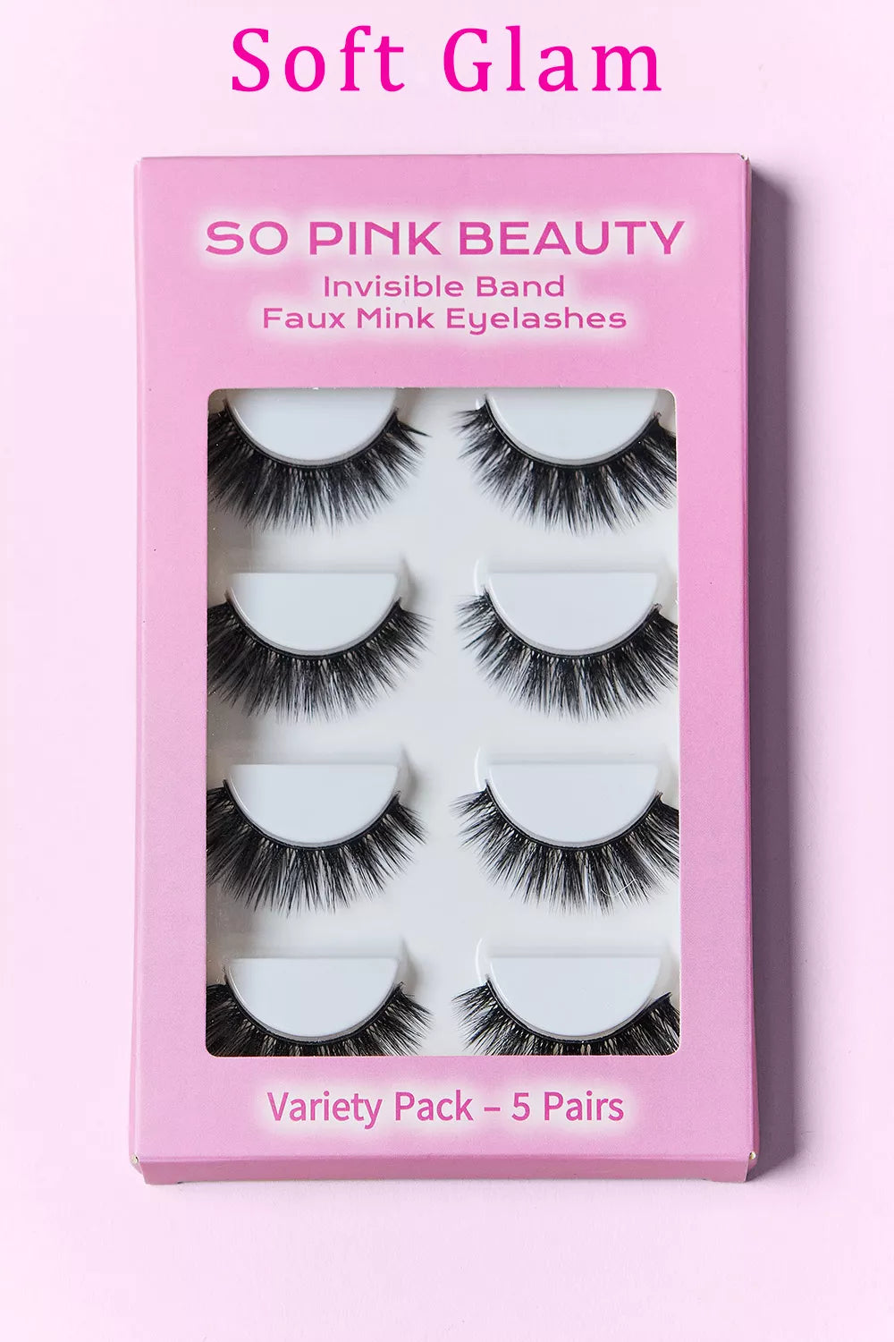 Image of SO PINK BEAUTY Mink Eyelashes 5 Pairs | Queeble.shop