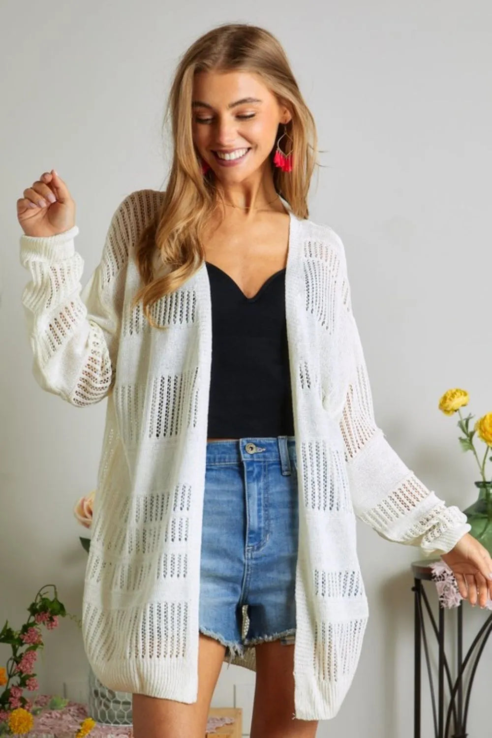Image of ADORA Lightweight Sweater Knit Cardigan | Queeble.shop