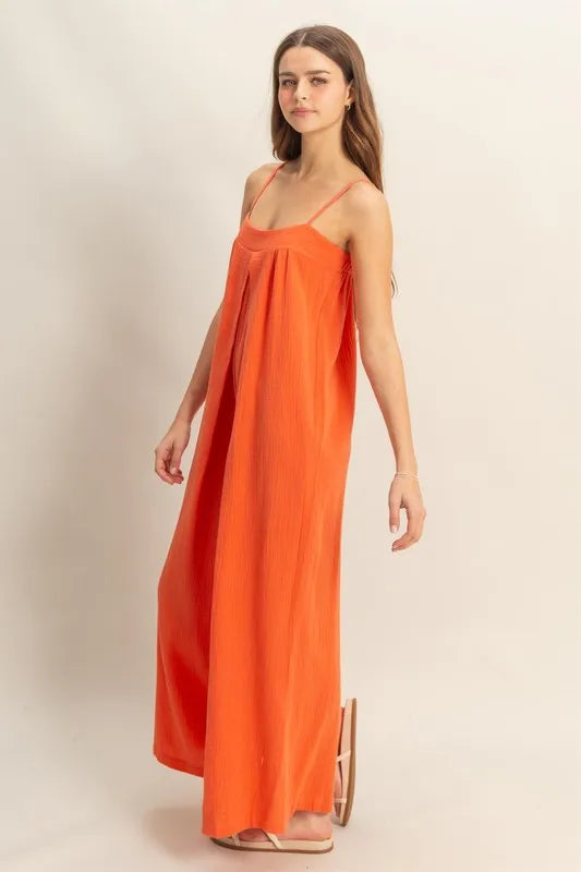 Image of HYFVE Double Gauze Super Flowy Cami Jumpsuit | Queeble.shop