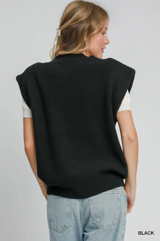 Image of Umgee Oversized V Neck Vest | Queeble.shop