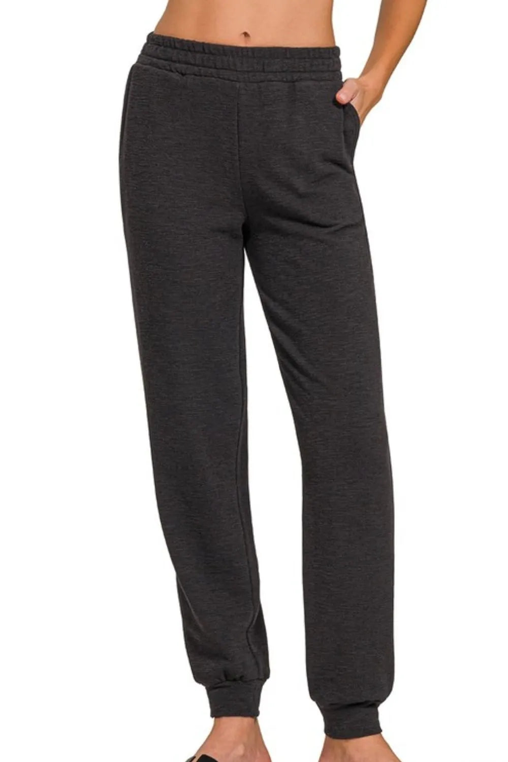 Image of Zenana Cotton Slub Jogger Pants | Queeble.shop