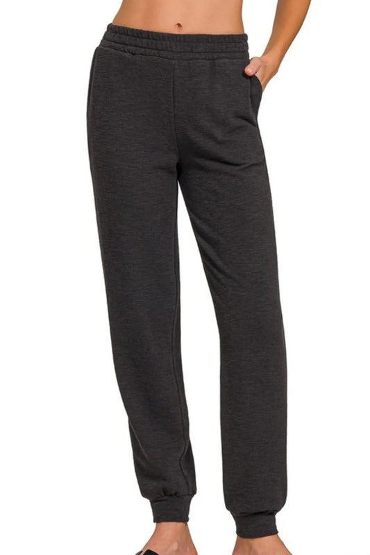 Image of Zenana Cotton Slub Jogger Pants | Queeble.shop