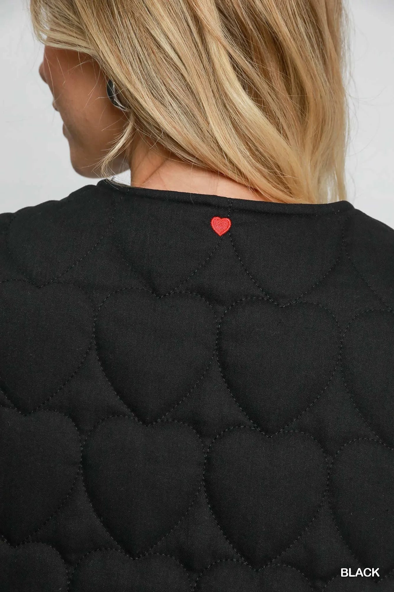 Image of Umgee Heart Quilted Tie-Front Vest | Queeble.shop