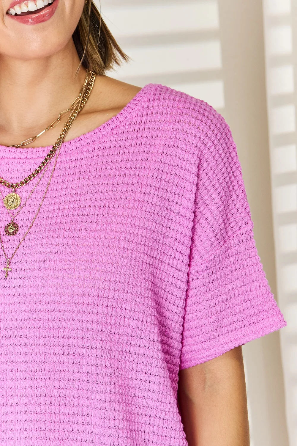 Image of Zenana Full Size Round Neck Short Sleeve Top | Queeble.shop