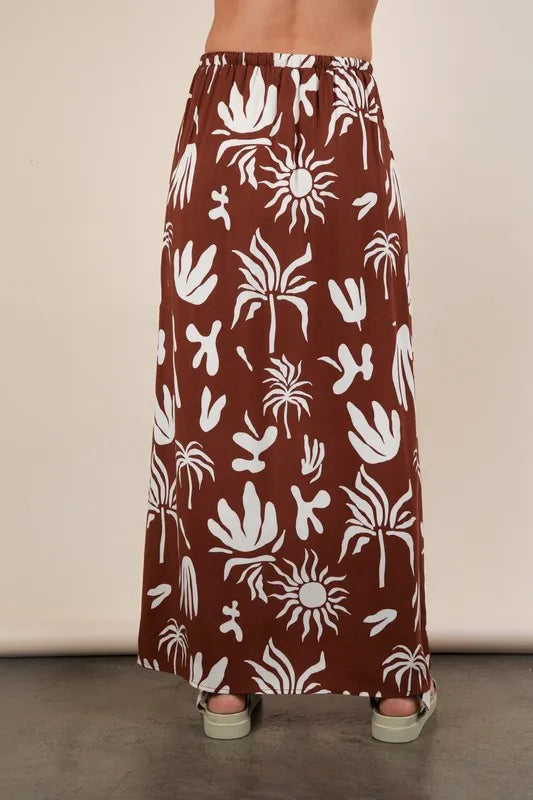 Image of VERY J Printed Resort Midi Skirt | Queeble.shop