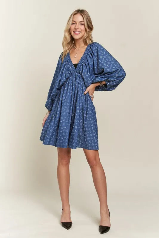 Image of ADORA Batwing Sleeves Floral Dress | Queeble.shop