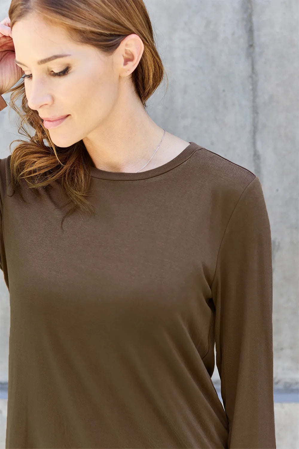Image of Basic Bae Full Size Round Neck Long Sleeve Top | Queeble.shop
