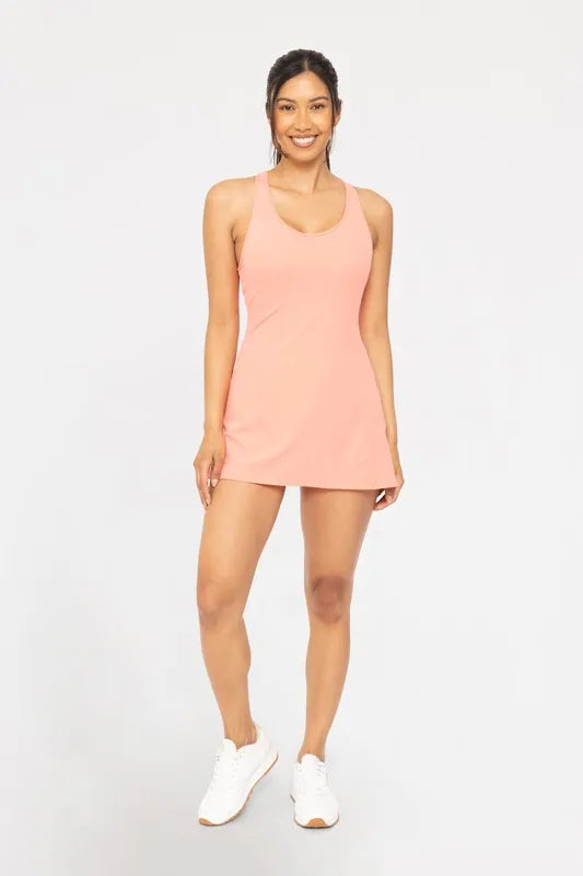 Image of MONO B Twist Racerback Fit-and-Flare Dress | Queeble.shop
