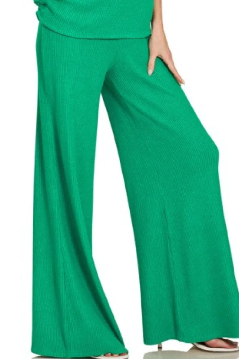 Image of Zenana Sweater Mock Neck Top & Long Pants Set | Queeble.shop