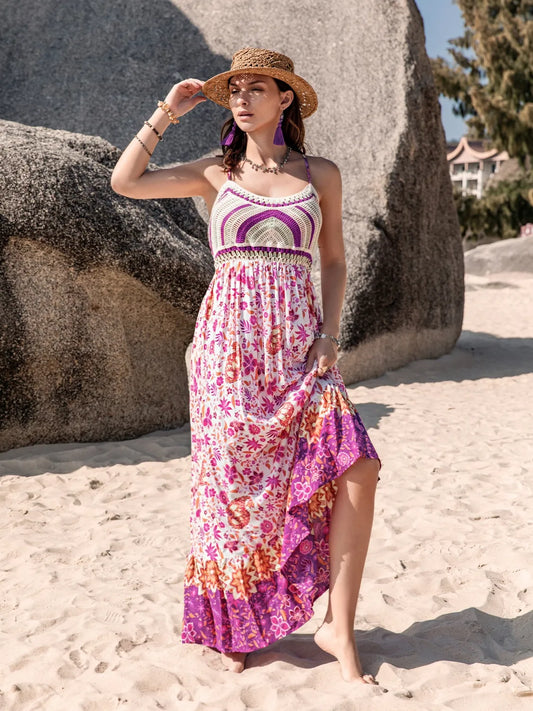 Image of Printed Scoop Neck Cami Dress | Queeble.shop