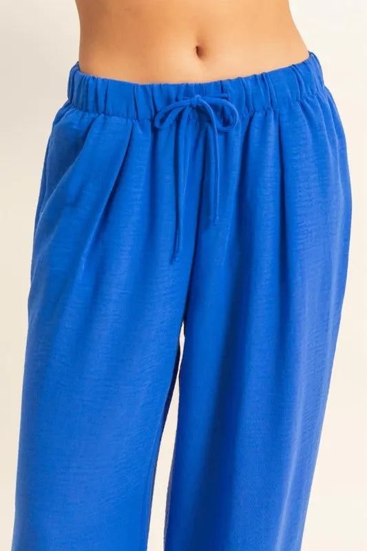 Image of HYFVE Elasticized Waist Wide Leg Pants | Queeble.shop