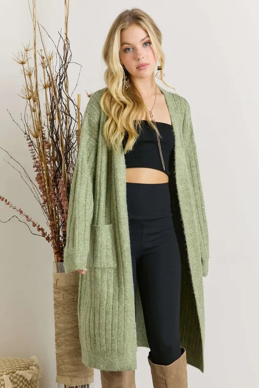 Image of ADORA Super Soft Rib Knit Cardigan | Queeble.shop