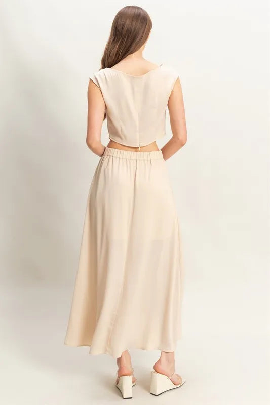Image of HYFVE Sleeveless Top and Maxi Skirt Set | Queeble.shop
