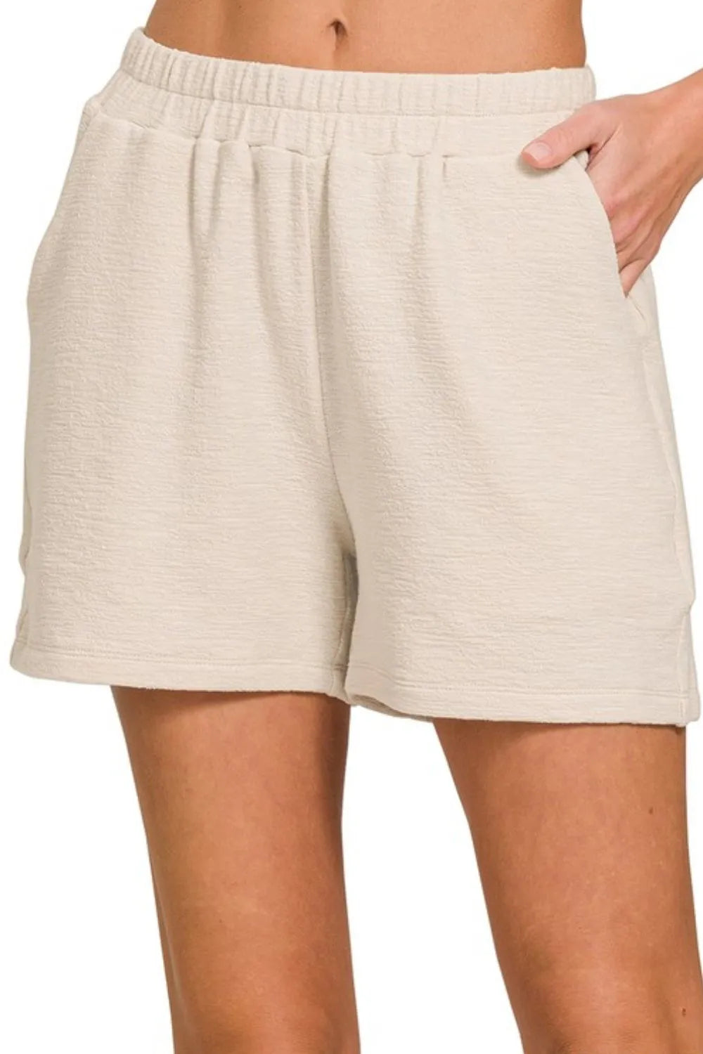 Image of Zenana Cotton Slub Short Pants | Queeble.shop