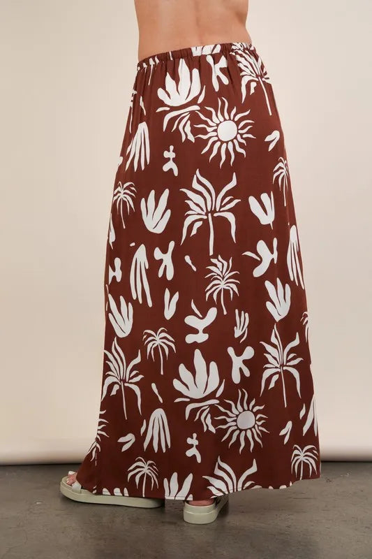 Image of VERY J Printed Resort Midi Skirt | Queeble.shop