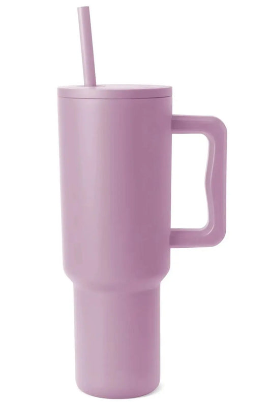 Image of Monochromatic Stainless Steel Tumbler with Matching Straw | Queeble.shop