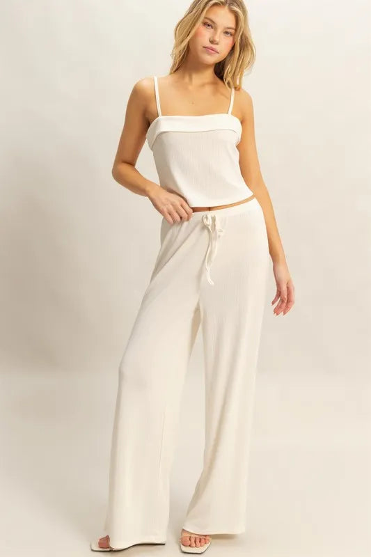 Image of HYFVE Rib Knit Cami Top and Pants Set | Queeble.shop