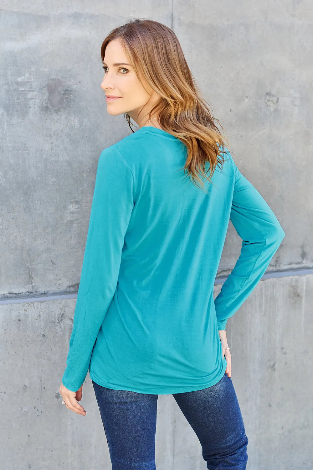 Image of Basic Bae Full Size Round Neck Long Sleeve Top | Queeble.shop