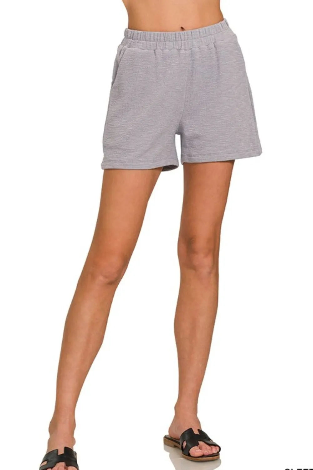 Image of Zenana Cotton Slub Shorts | Queeble.shop