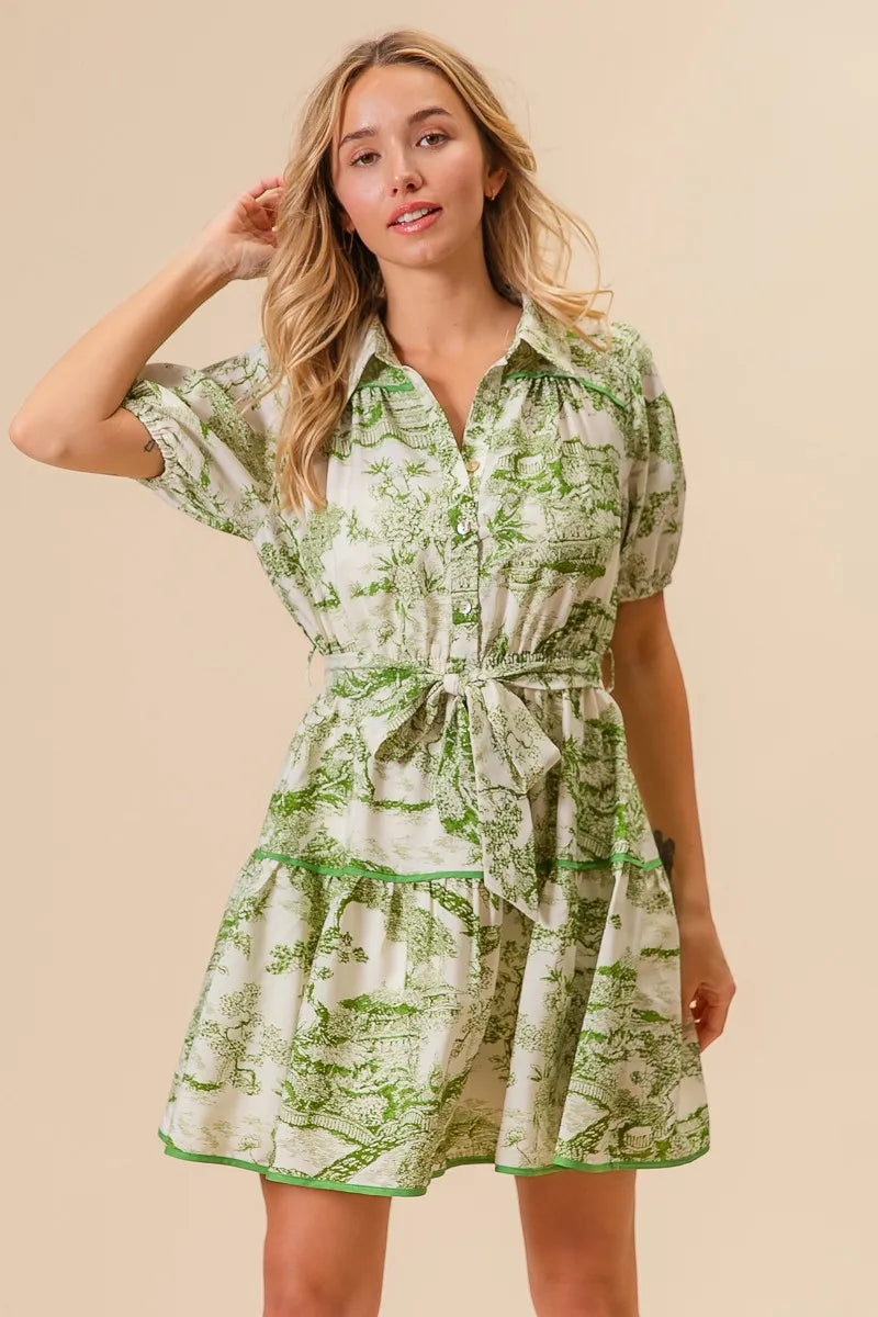 Image of BiBi Woven Printed Tiered Dress | Queeble.shop