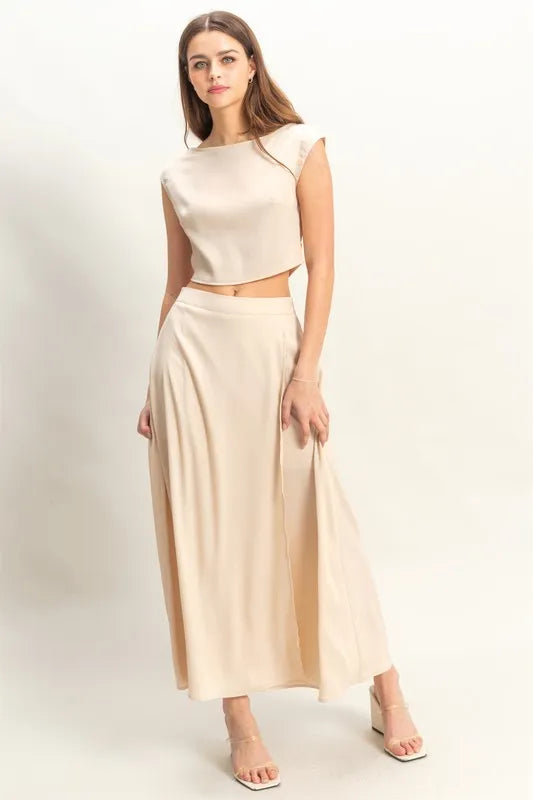 Image of HYFVE Sleeveless Top and Maxi Skirt Set | Queeble.shop