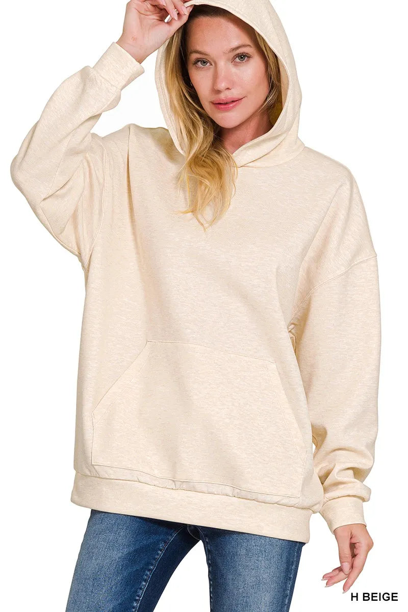 Image of Zenana Oversized Scuba Hoodie with Kangaroo Pocket | Queeble.shop