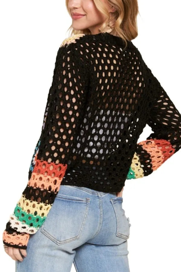 Image of ADORA Lightweight Multi Color Crochet Top | Queeble.shop