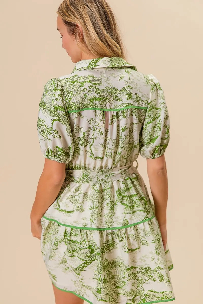 Image of BiBi Woven Printed Tiered Dress | Queeble.shop