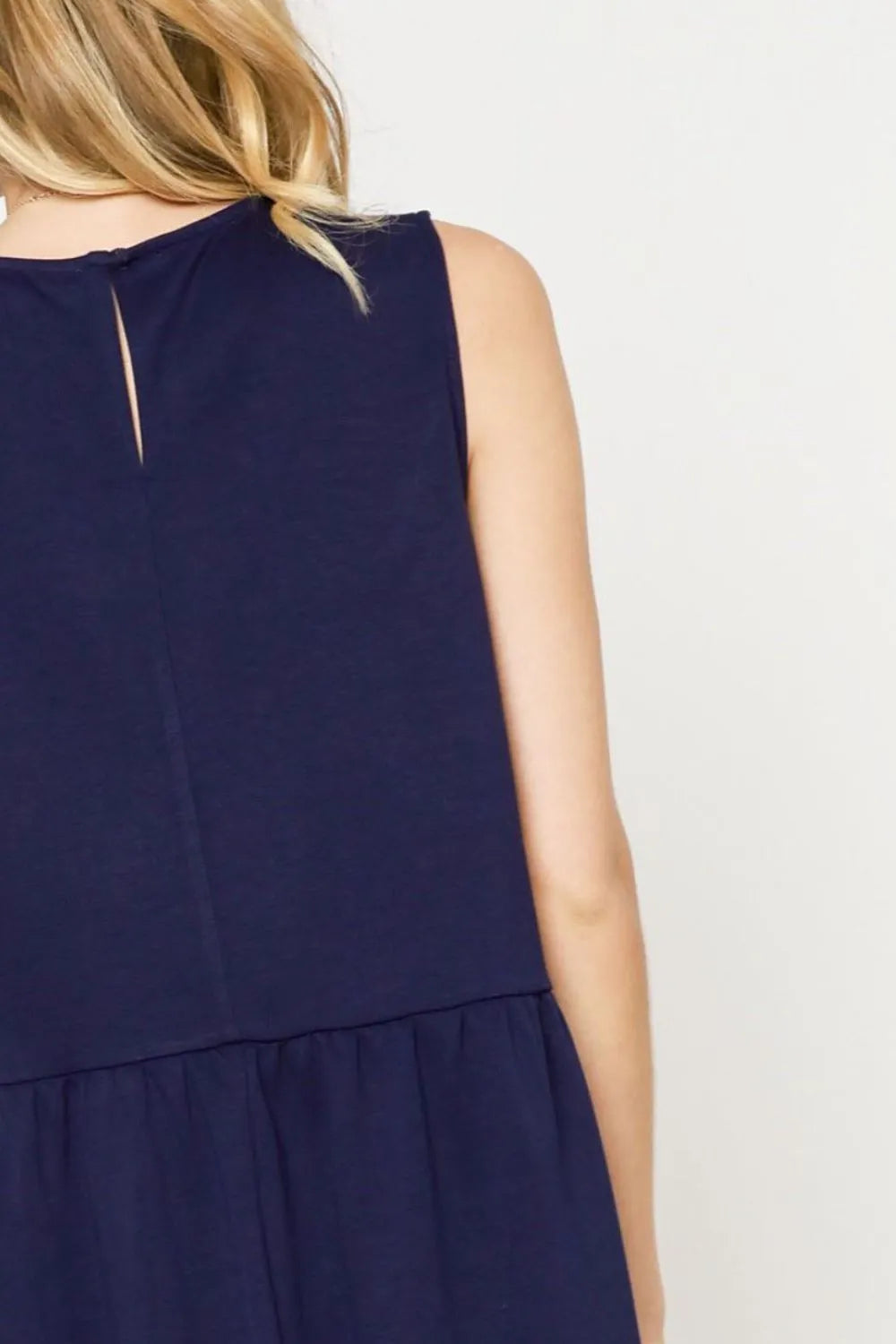 Image of Umgee Round Neck Sleeveless Tank Dress with Pockets | Queeble.shop