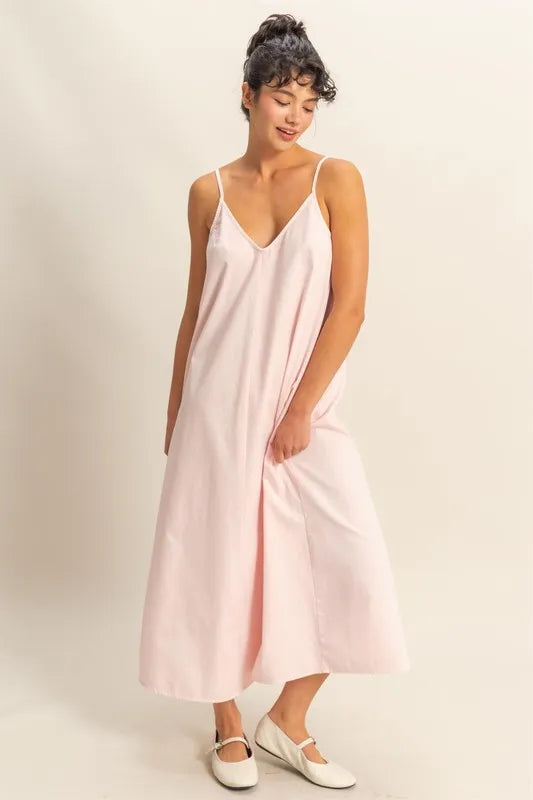 Image of HYFVE Dyed V-Neck Loose Dress | Queeble.shop