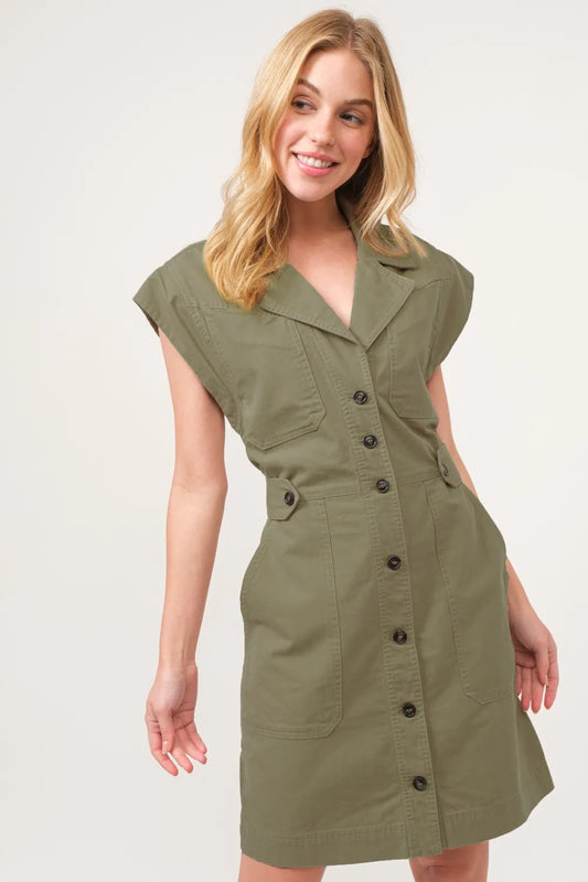 Image of And The Why Button Up Sleeveless Dress | Queeble.shop