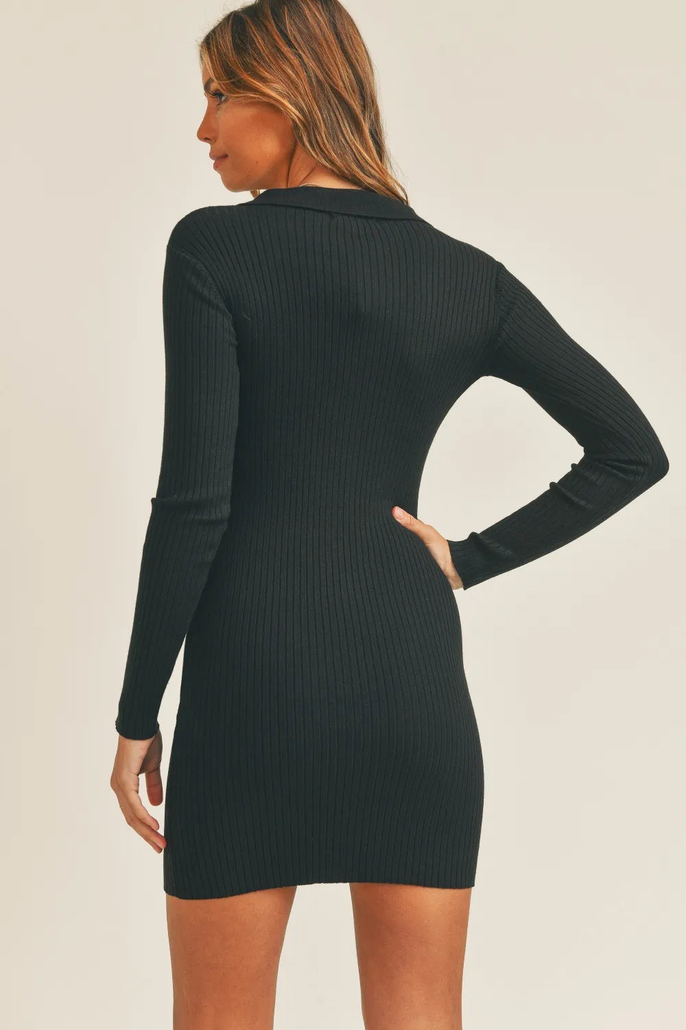 Image of Mable Button Up Ribbed Mini Shirt Dress | Queeble.shop